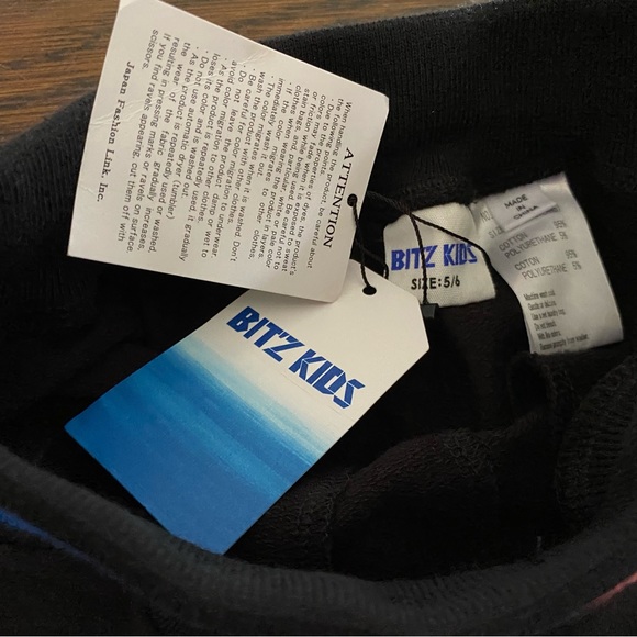 BIT’Z KIDS black lighting shorts sz 5/6 - Picture 4 of 7